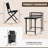 3PCS Patio Bistro Set, Patio Set Of Foldable Patio Table And Chairs,Outdoor Patio Furniture Sets