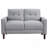 Grey Upholstered Tufted Loveseat