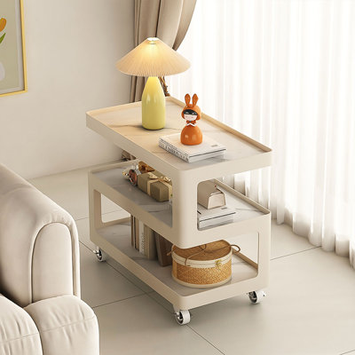 Cream Move Sintered Stone Safe Nightstand