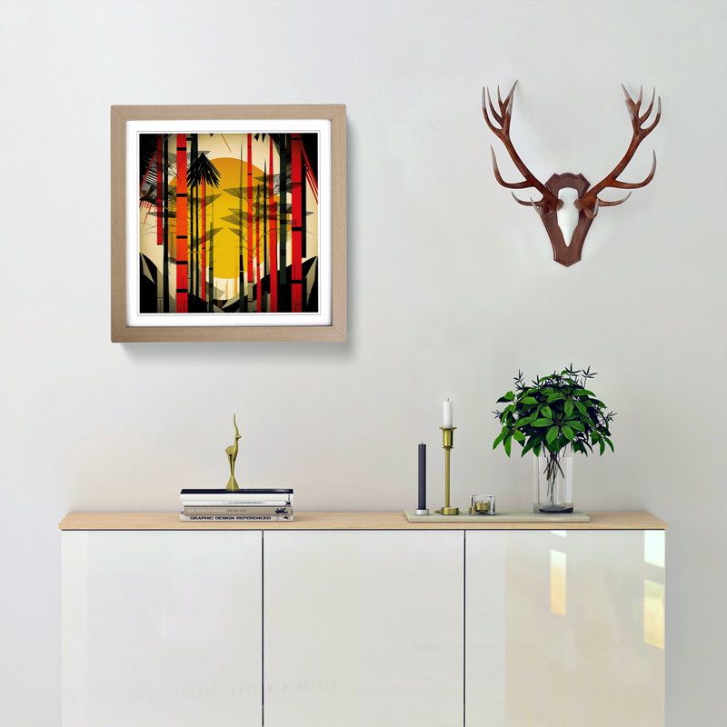 Single Picture Frame Print on Wood, Oak