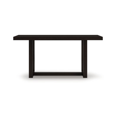 Nea Counter Height Dining Table, 76 Inch Dark Grayish Brown Wood