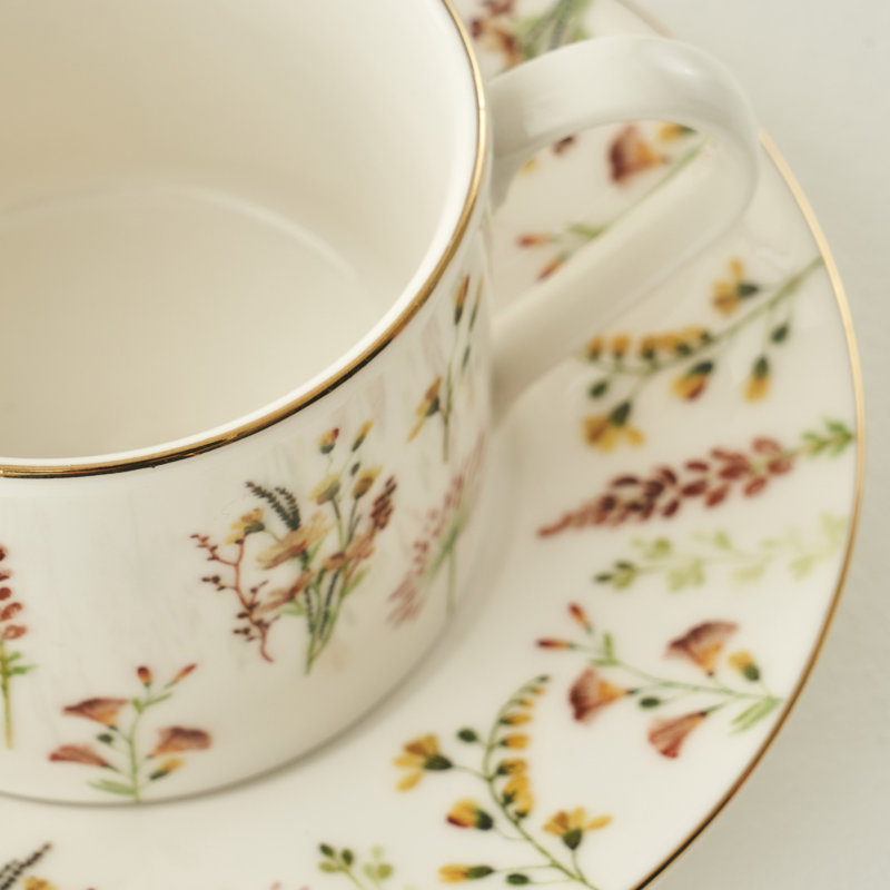 Flores Porcelain Tea Cup (Set Of 2)