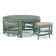 Raffles Rattan Cocktail Table with Benches