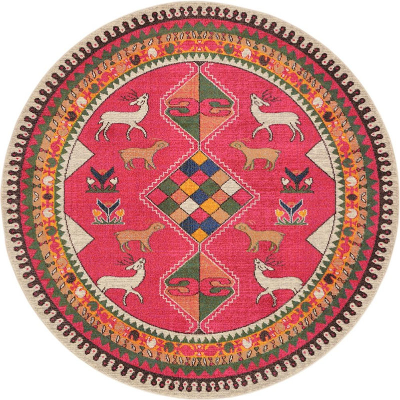 Beverley Abstract Indoor Rug, Round 8'