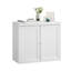 Armoire de cuisine avec portes doubles, armoire à café avec tablettes réglables, buffet, armoire blanche moderne
