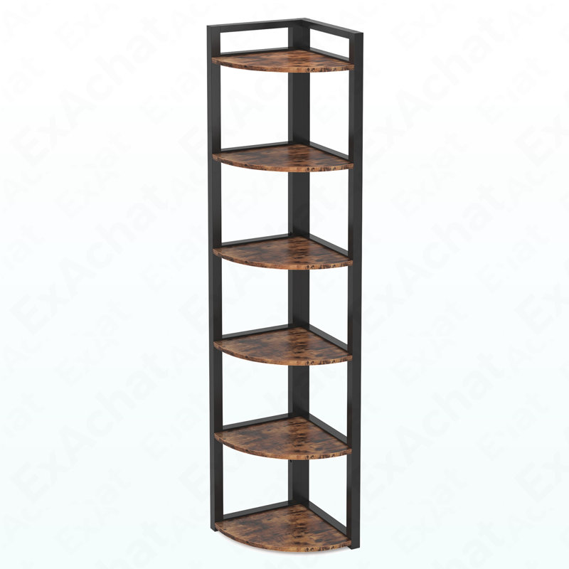Étagère de coin à 6 niveaux, petite étagère de coin