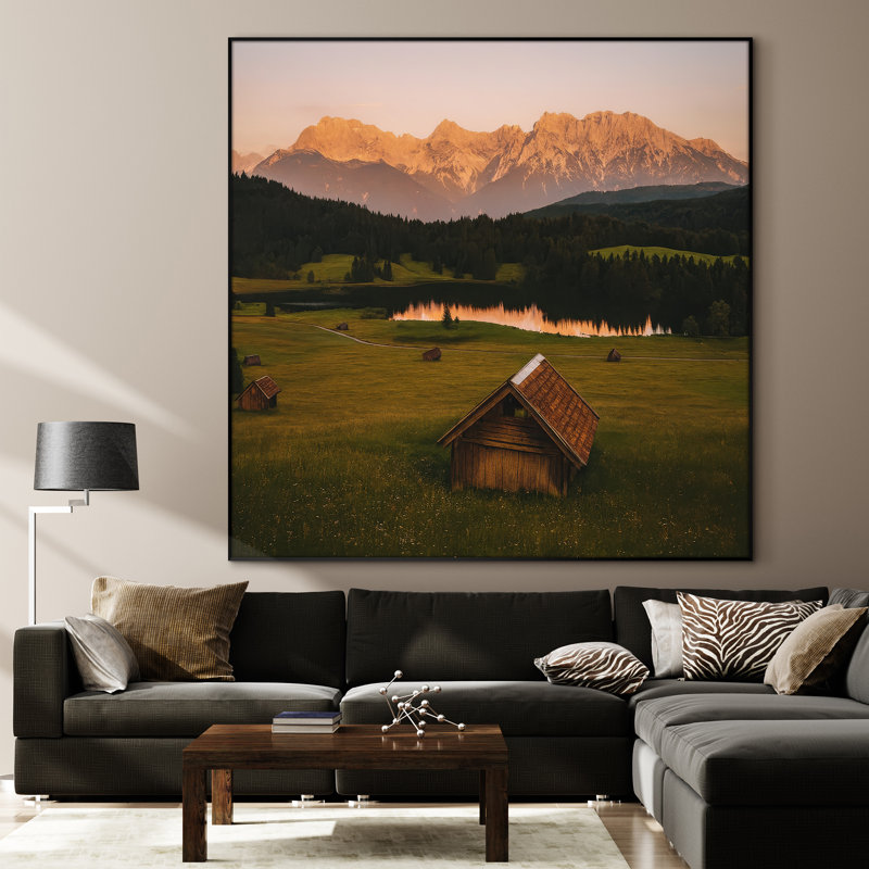 Très grande reproduction d'art sur toile - Paysage naturel, paysage moderne, œuvre d'art, décor pour le salon ou la chambre à coucher - «Assemblage requis du cadre (cadre non fini)»