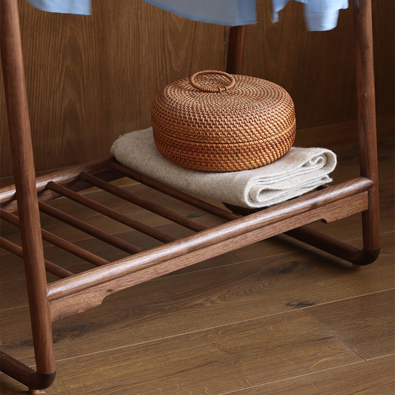 Mortise - Tenon Coat Rack Dual Drawers Hooks