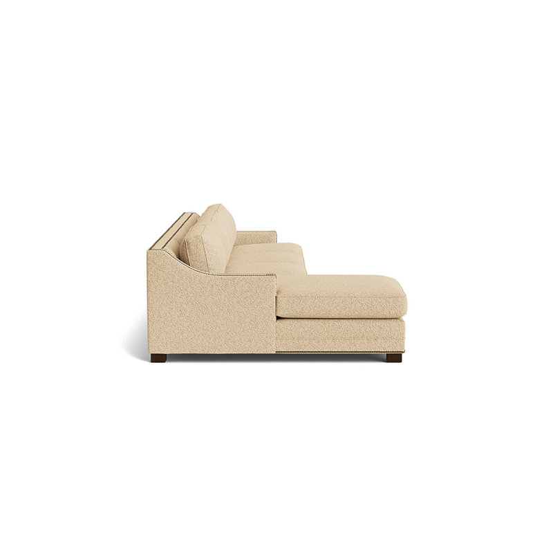 Upholstered Sectional, Antique Brass, Berber - Dune, Sienna