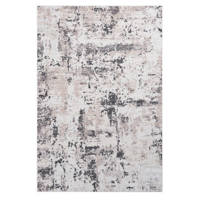 Area Rug In Cream/brown Abstract, Non-shedding And Stain-, Transforms Living Room Bedroom Dining Home Office Setting Stylish Rug, Non-shedding, Perfect For