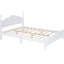 3 chambres avec lit plateforme en bois joyeux et deux tables de chevet - Grand lit blanc