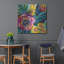 Art mural en métal luxueux «Pop» par Jeanette Vertentes, 36 po x 36 po