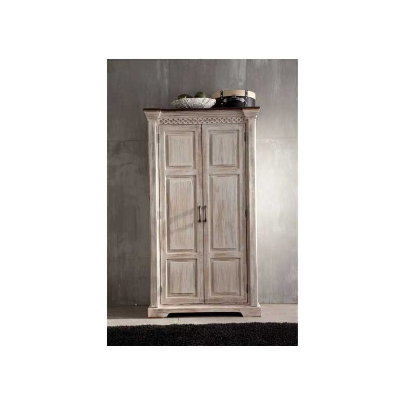 Castle 2 Door Solid Wood Wardrobe