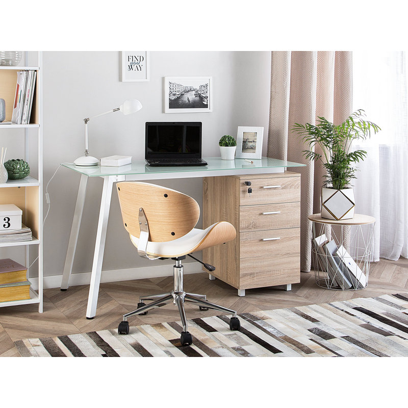 Thao Glass Steel Writing Desk