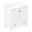 Meuble-lavabo de 30 po sans lavabo, base seulement, armoire avec portes et tiroir, cadre solide et panneau de fibres à densité moyenne, blanc