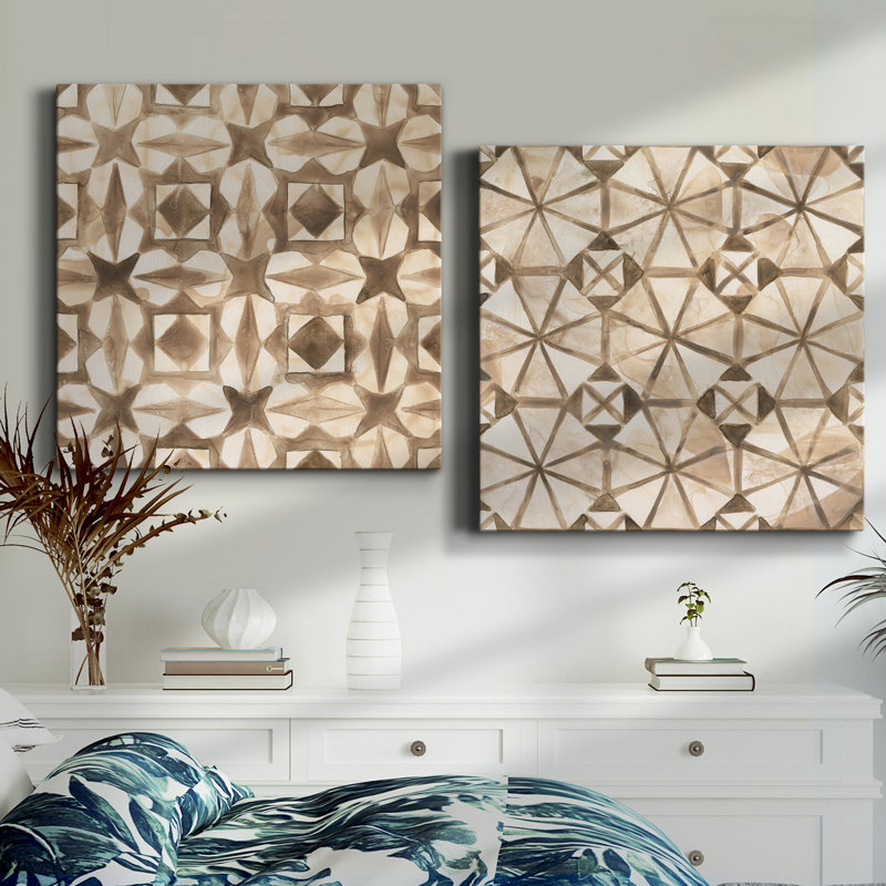 Toile tendue Umber Tile II-Premium Gallery - prête à être accrochée, H 16 po x l 16 po x P 1 po