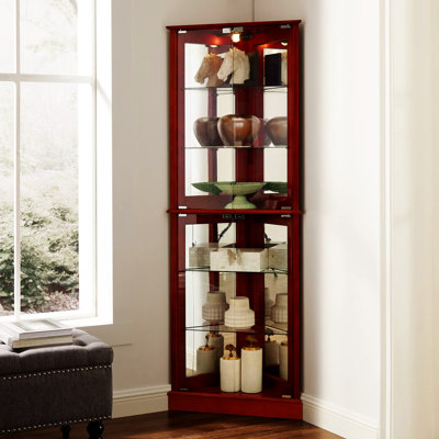 Armoire de coin avec éclairage Curio