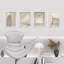 Mid-Century neutre, impression encadrée 4 pièces-90605144-90605147