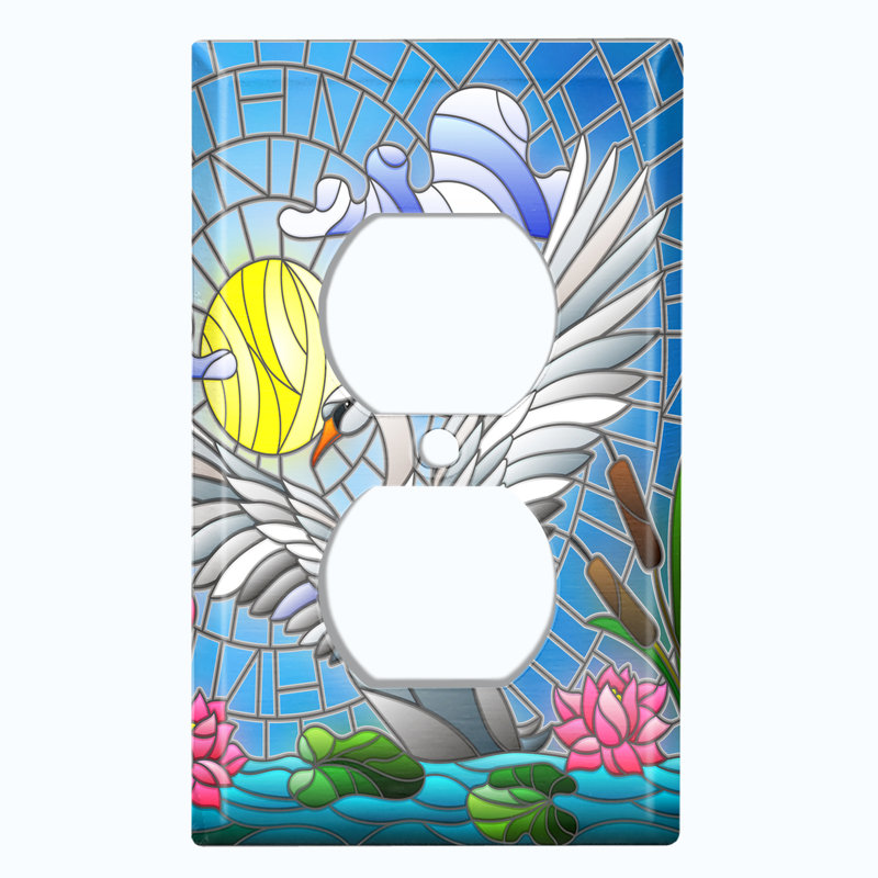Plaque murale Dove Tile Sun Lake Flowers