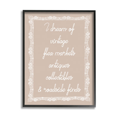 Bb-614, reproduction d'art encadrée sur toile Dream of Antiques par Lil 'Rue Floater