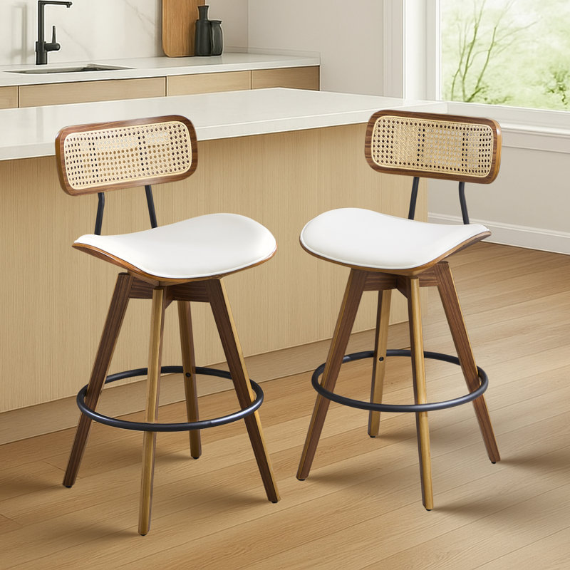 Swivel Bar & Counter Stool, White