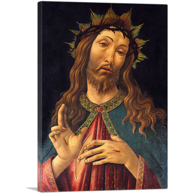 Christ couronné d'épines 1500 - impression, H 40 po x l 26 po x P 1,5 po