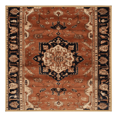 Tapis brun lavable à la machine
