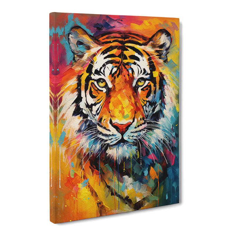 Tiger Expressionism - Wrapped Canvas, 50cm H x 35cm W x 3cm D