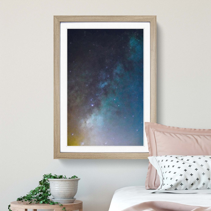 Star Explosion in Abstract - Framed Print, 36cm H x 27cm W x 2cm D, Oak Framed