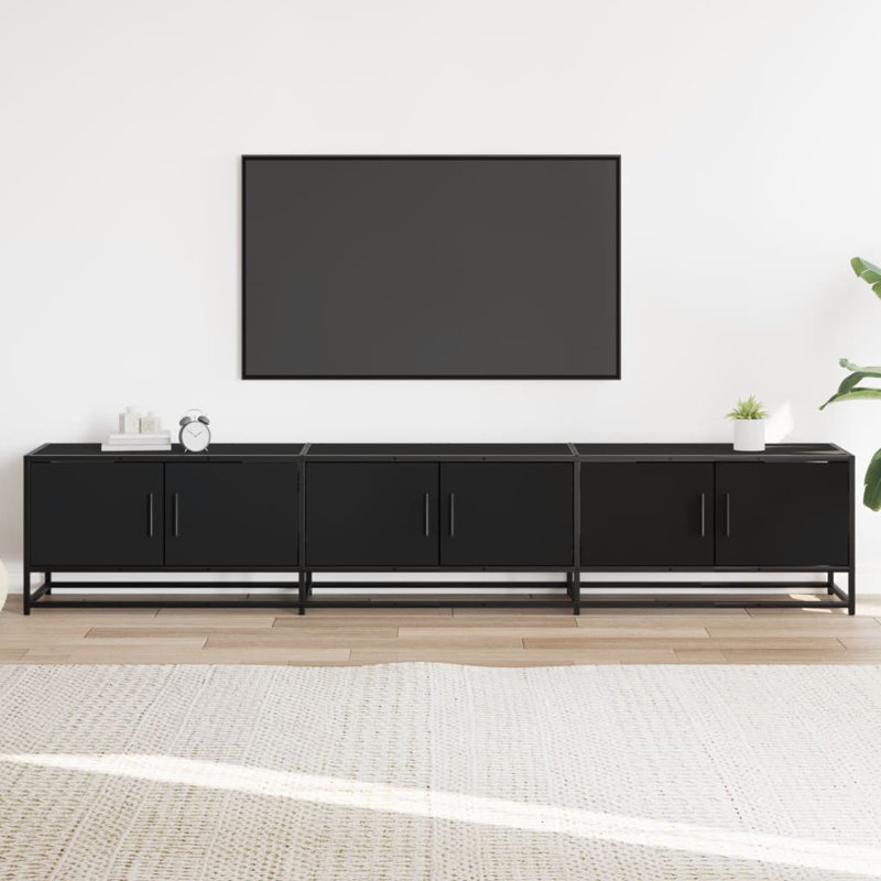 Alayla TV Stand for TVs up to 88", Smoked Oak, 210cm