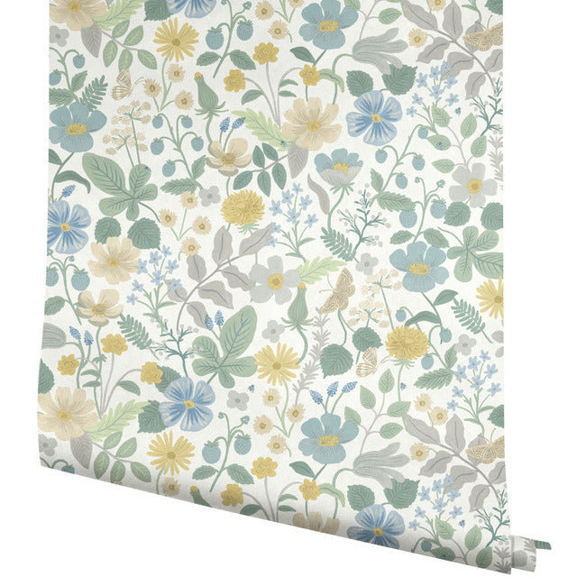 Strawberry Fields Wallpaper Roll, Teal