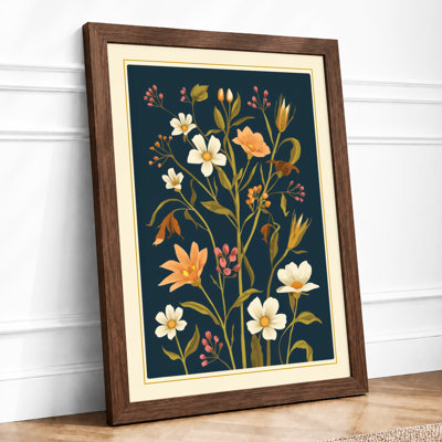 Study in Gold Botanical - Framed Print