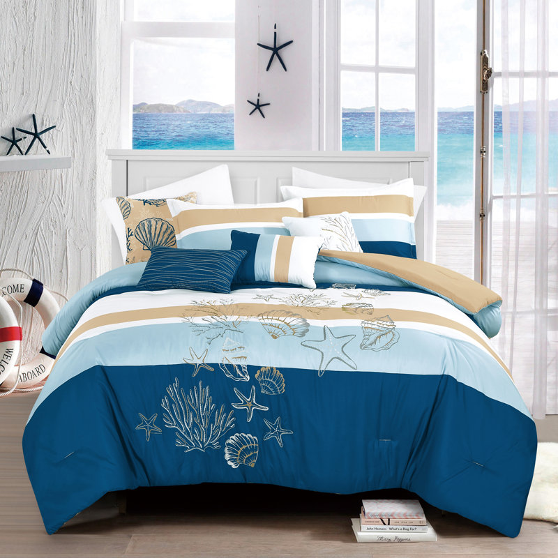 Molara Luxury 7 Piece Comforter Set, King Comforter + 6 Additional Pieces