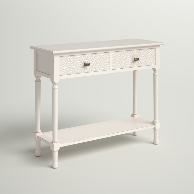 Console 35,5 po Peters, Blanc vieilli