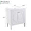 30" Bathroom Vanity With Vintage White Finish, Ceramic Sink, Solid Wood And Construction, Soft-Close Doors, Adjustable Shelf In White, Featuring Drawer Tip-Out Compartments, Silent Slow-Closing