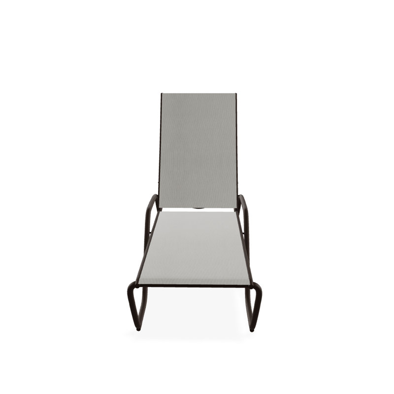 Outdoor Rust-Resistant Metal Chaise Lounge, Textured Kona, Augustine Oyster