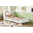 Marquece Wood Bed with Bookcase Headboard and LED Motion Sensor Light-115684236-115684238