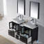 Ensemble de meuble-lavabo double 60 "avec miroir Mance-24551098