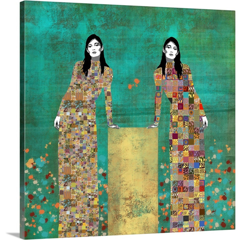 «Dale La Vueltas» par Jose Cacho - impression d'art graphique, Toile tendue, H 16 po x l 16 po x P 1,25 po