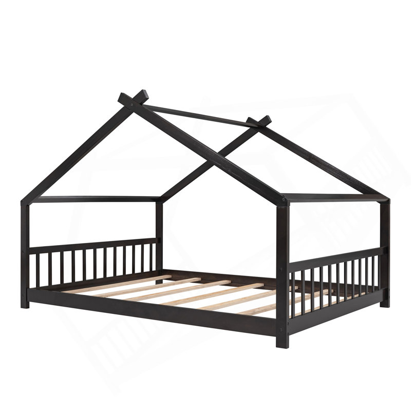 Lit en bois House House, espresso
