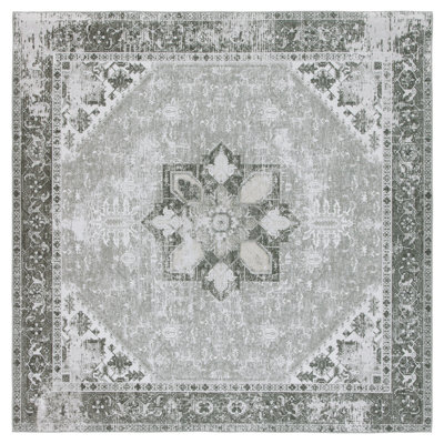 DeBary Oriental Dark Sage/Ivory Area Rug