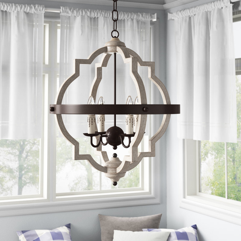 Ambania 4 - Light Dimmable Geometric Chandelier