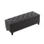 Repose-pieds avec rangement, banc de rangement avec charnière à fermeture sécuritaire, repose-pieds capitonné en lin-751346914