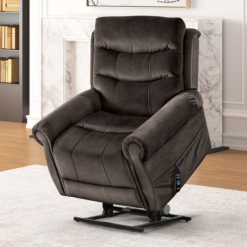 Fauteuil relevable de style transitionnel gris foncé