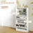 Shoe Storage Cabinet With Open Compartment And 2 Flip Drawers