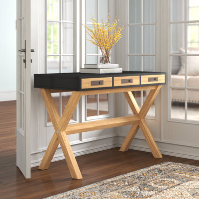 Iceland Solid Wood Steel Writing Desk