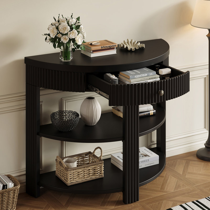 Console 37 po Farmhouse, Noir, Noir, Black