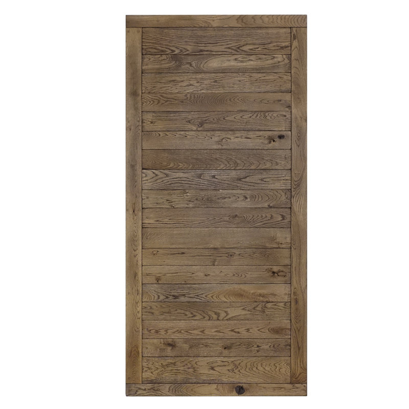 Pinache Solid Oak Barn Door, Brown Oil