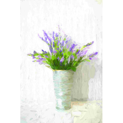 Lavande sur fond blanc Painterly