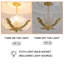 Luminaire suspendu 4 lumières coquillage transparent
